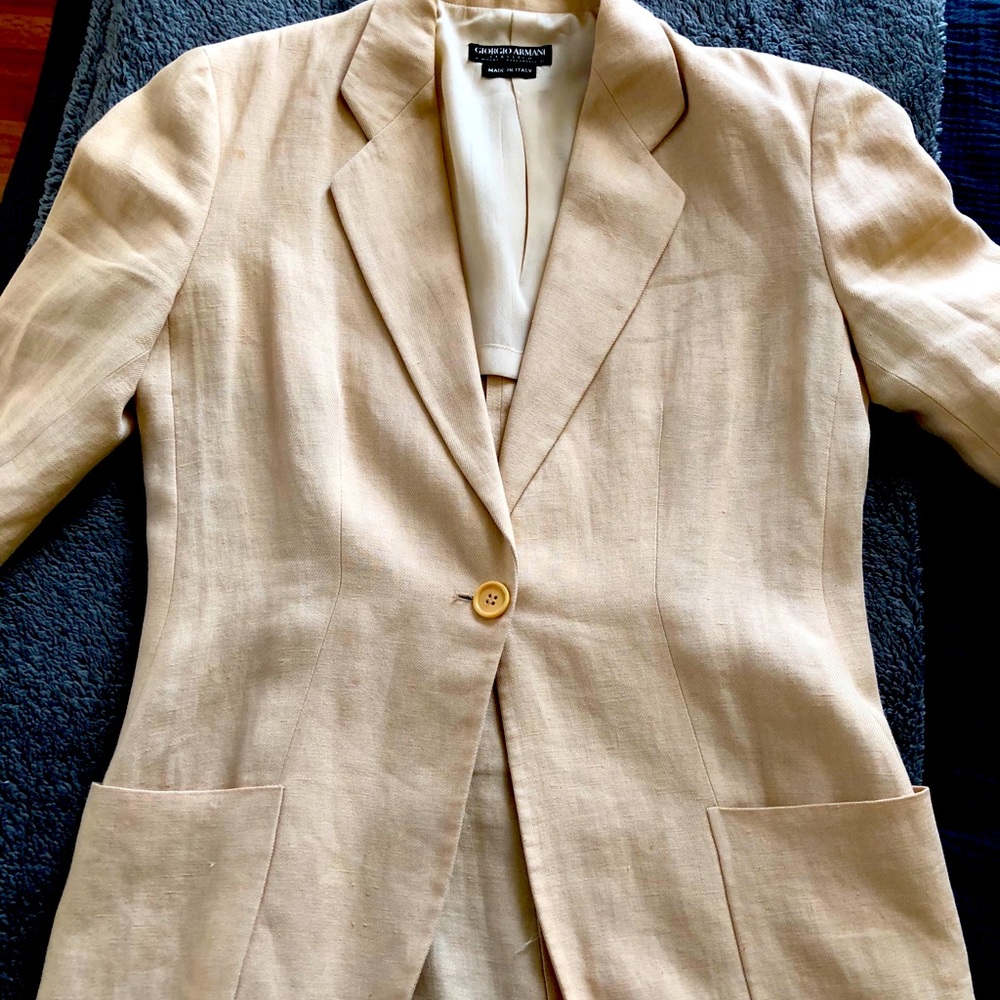 Giorgio Armani light khaki blazer